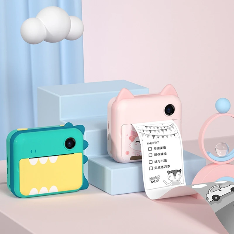 Детская камера с мгновенной печатью подарок на день рождения 12 МП мультяшная