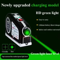 ultra bright green light laser level multi function lithium battery laser level with 5 5m tape measure measuring instruments