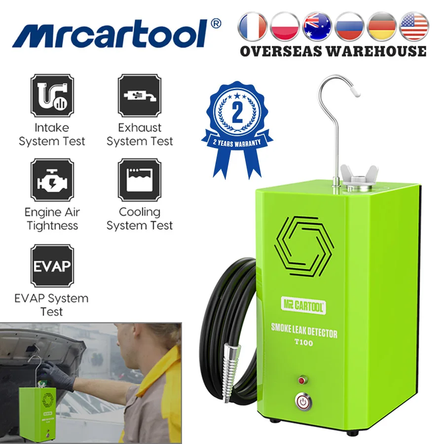 

MRCARTOOL T100 Smoke Machine Leak Detector Automotive Exhaust Gas Analyzer Car EVAP Gas Leakage Locator Oil Pipe Smoke Generator