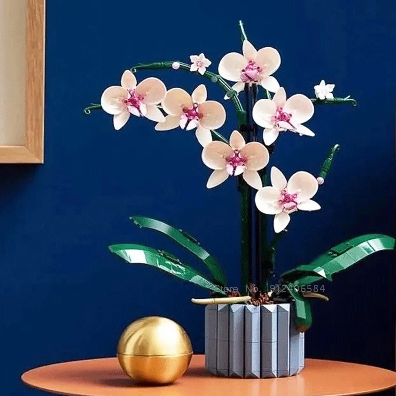 

Idea Bonsai Tree Orchid Succulents 10311 Building Blocks Bouquet Rose Flowers Bricks Gift For Girls Home Assembling Toy Girls