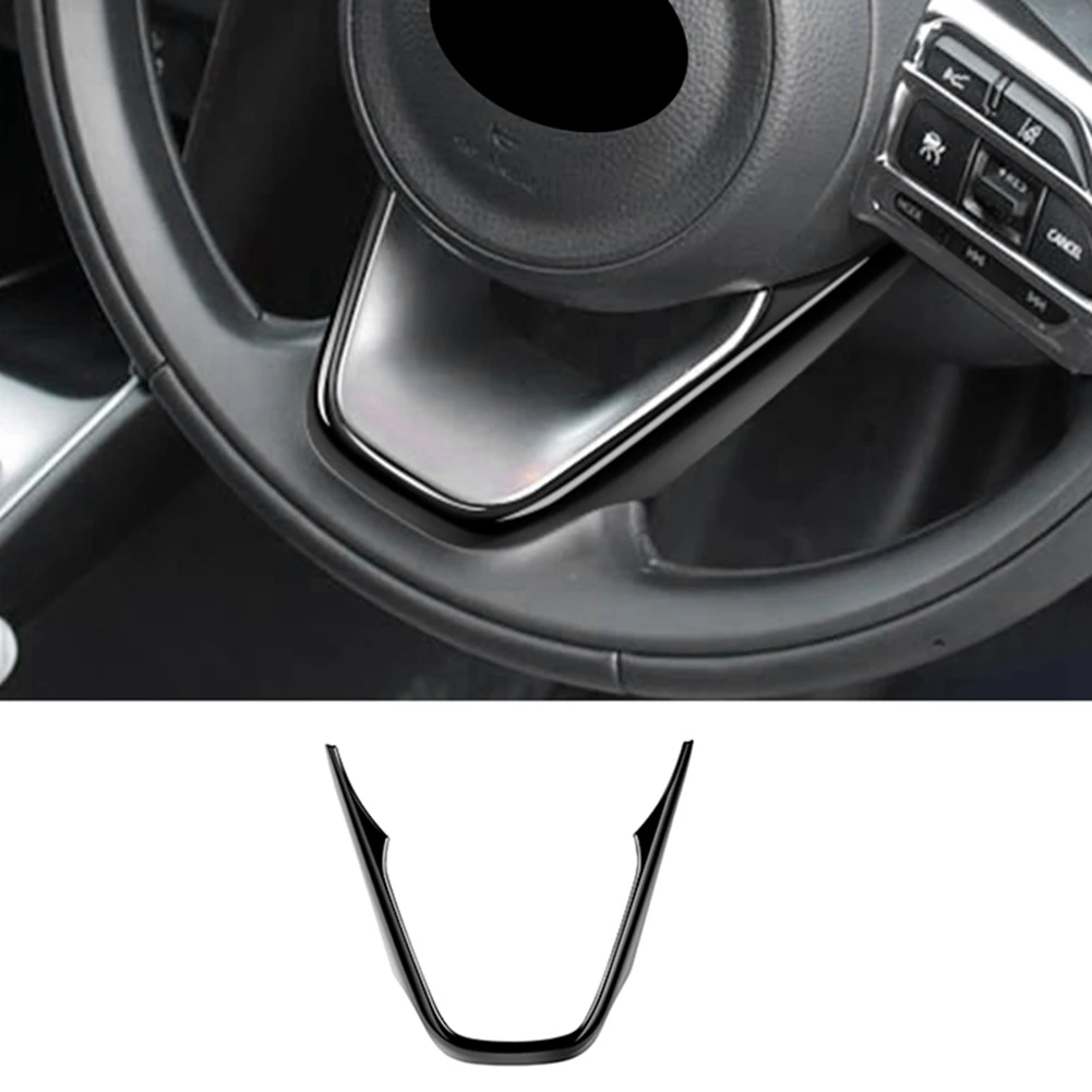 

Car Glossy Black V-Style Steering Wheel Panel Cover Trim Decoration Frame Sticker for Toyota Aqua Yaris Sienta 2022+