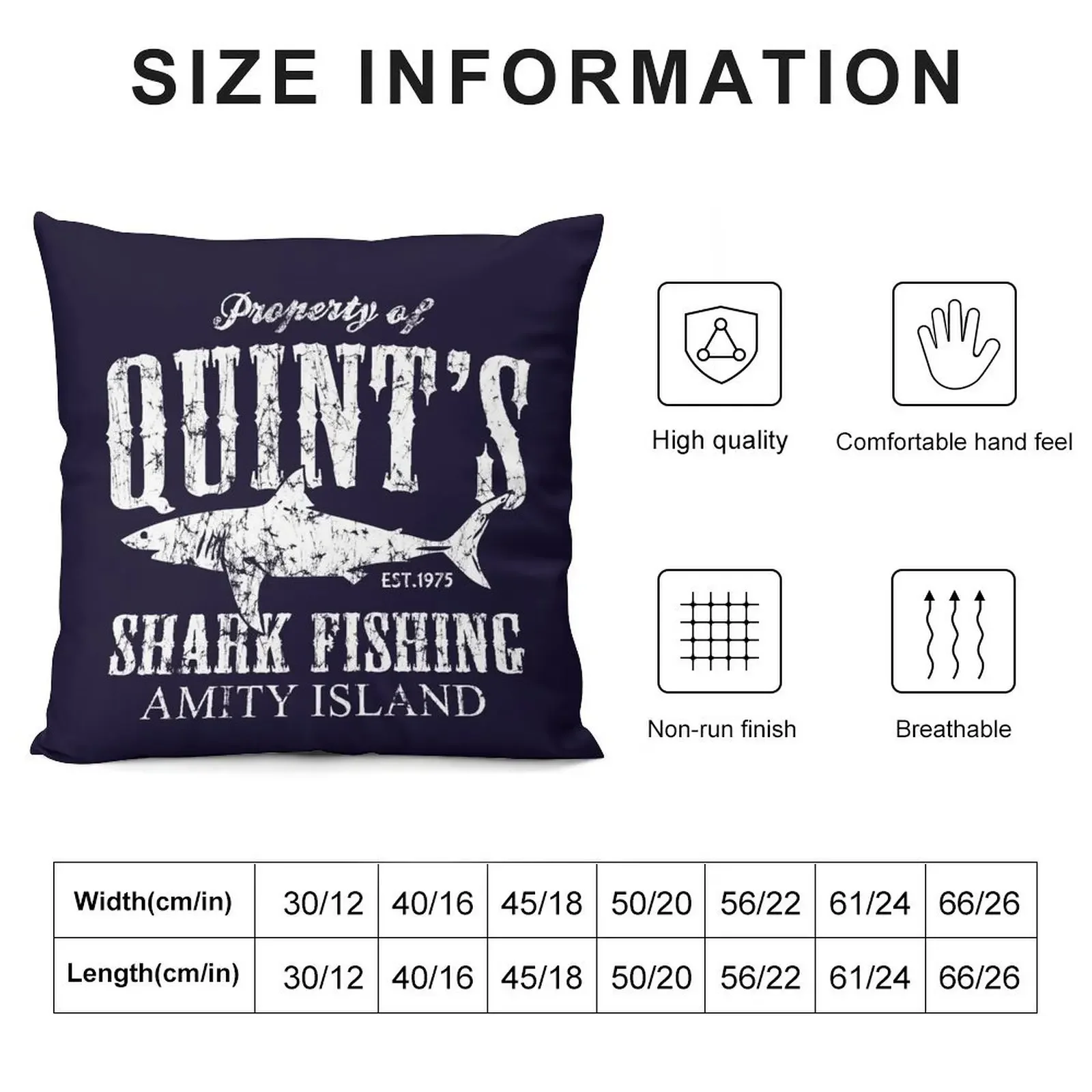Подушка Quints Shark Fishing Amity Island мраморная наволочка подушка