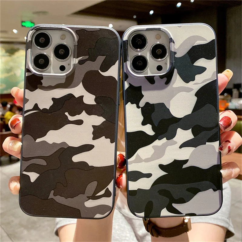 

Мягкий силиконовый чехол из ТПУ, с камуфляжным узором, модный, подходит для iPhone 13 12 11 Pro Max Mini x XR XS Max 7 8 6 s plus se 2020
