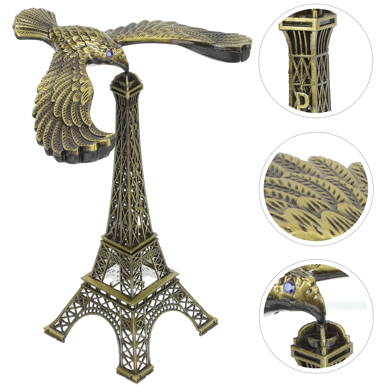 

Balancing Eagle Toy Figures Home Decor Statues Office Desk Balance Vintage Bird Accent Metal Decoration
