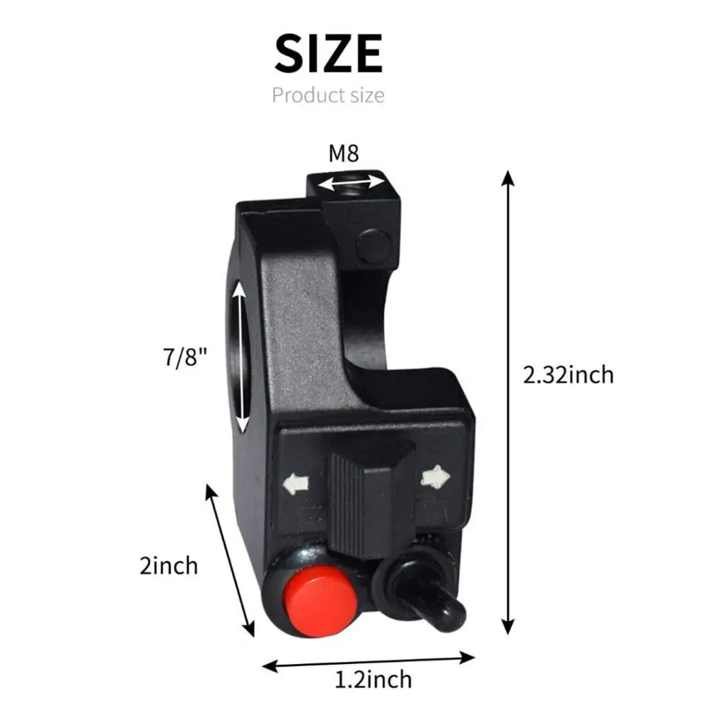 

Motorcycle Handlebar Switch Aluminum Assembly Horn Beam Indicator Left Pratical Turn Signal Universal 50cm Cable