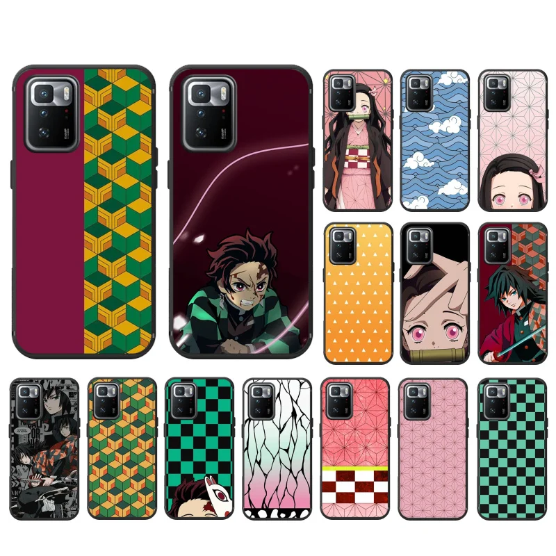 

Phone Case For Xiaomi Redmi Note 11 10 Pro Note 8 Pro 9Pro Note9 9S 10S 9T Redmi 10 9C 9A Demon Slayer Kimetsu no Yaiba Case