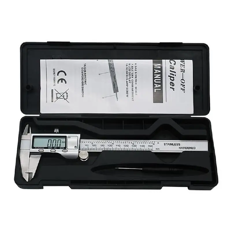 

1pcs Digital Caliper Full Metal Material Electronic Vernier Caliper 0-150mm Calliper 0.01mm Resolution Micrometer Measuring Tool