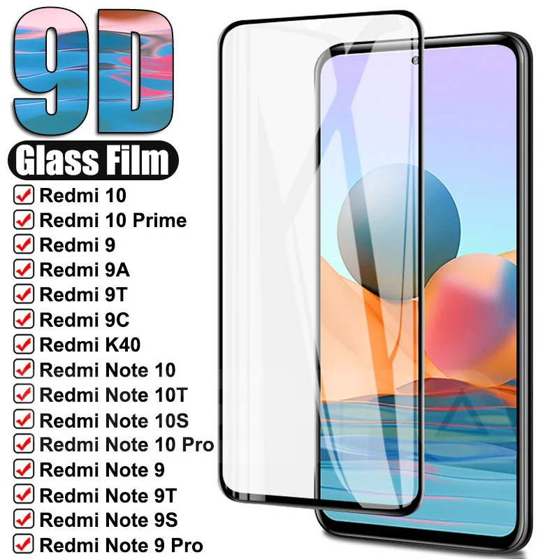 

1-5PCS Tempered Glass For Xiaomi Redmi 10 Prime 9 9A 9T K40 Screen Protector Redmi Note 10 9 Pro 10T 10S 9T 9S Protective Glass