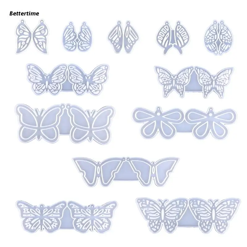 

B36D Diy Crystal Epoxy Mold Earrings Mold Hanging Pendant Decoration Drop Glue Mold
