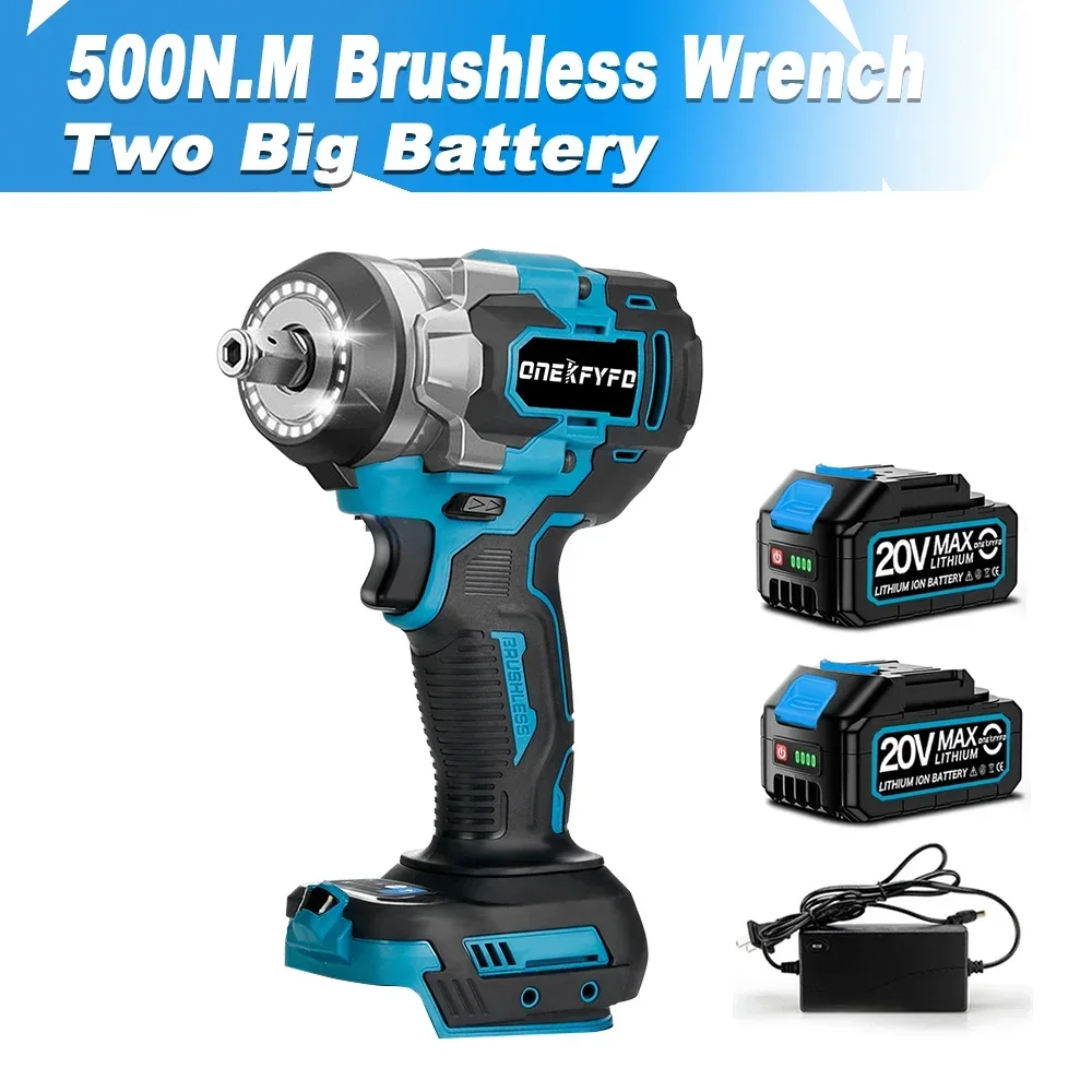 

Бесщеточный ударный гайковерт ONEKFYFD 500 Нм