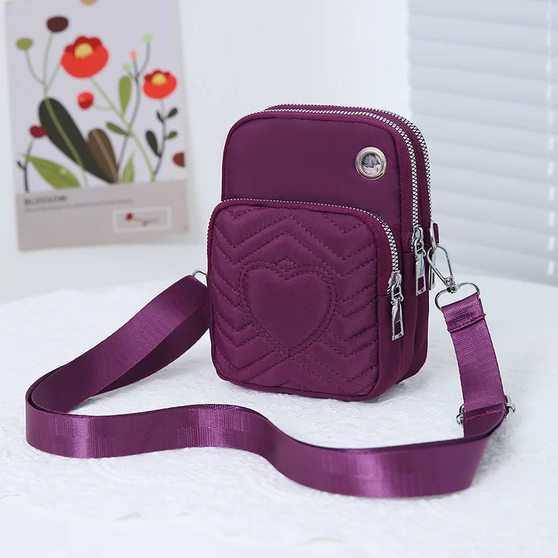 

JBTP Women's Multi-purpose Commuter Casual Small Shoulder Bag Nylon Mobile Phone Coin Purse Fashion Portable Simple Shoulder Bag