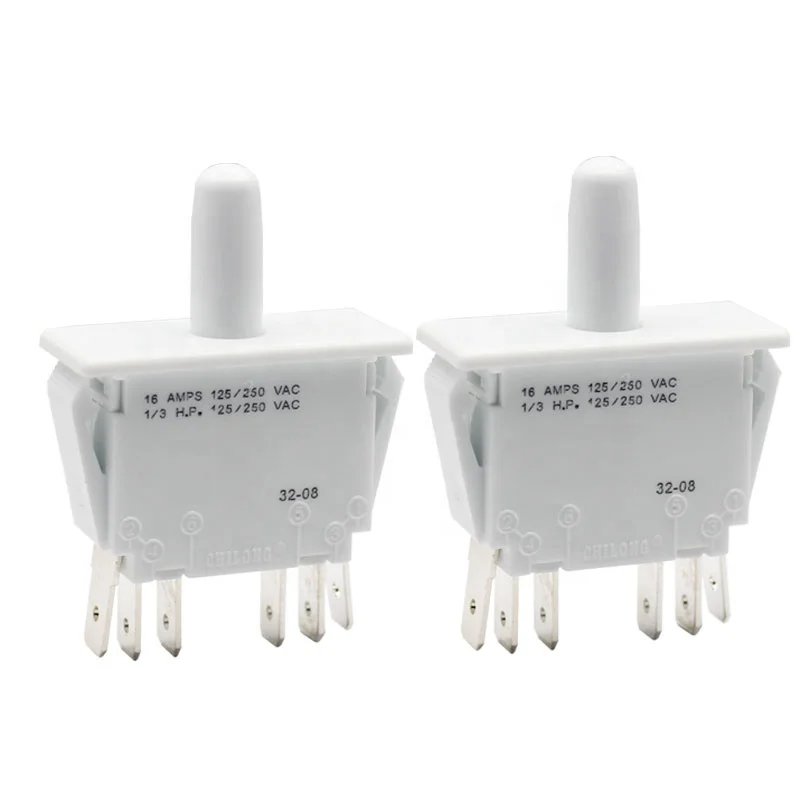 

1 PCS Refrigerator Double 6 Way 6 PIN Momentary Self Locking Cabinet Refrigerator Dryer Door Light Switch