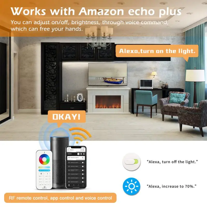 

Tuya Zigbee 3.0 Reset Button Smart LED Strip Controller Dimmer Pro Work With SmartThings App Alexa Google Home RF Remote Control