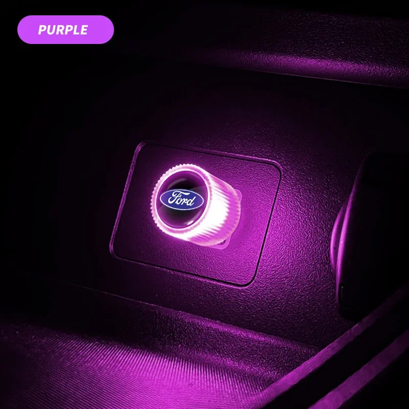 

USB автомобильный светильник, светодиодный атмосферный автоматический ночник, неоновая внутренняя лампа для Ford Ecosport Edge Figo Flex Focus Fusion Fiesta