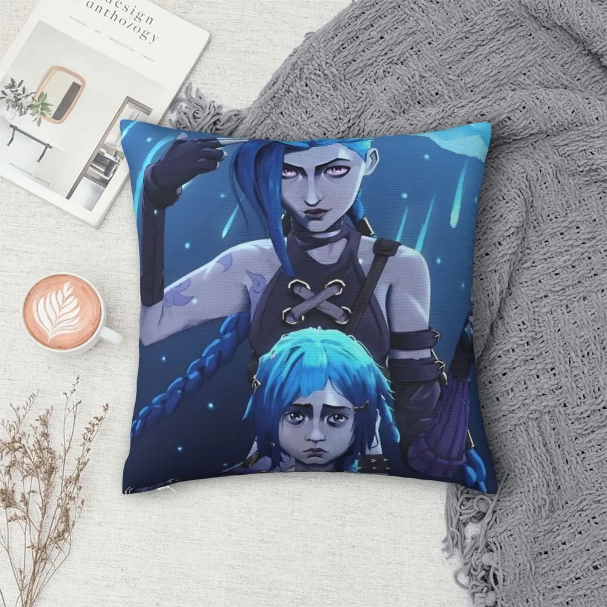 Jinx_Powder BaoBao Arcane квадратная наволочка потрясающая из полиэстера для дома 18 &quotx 18&quot