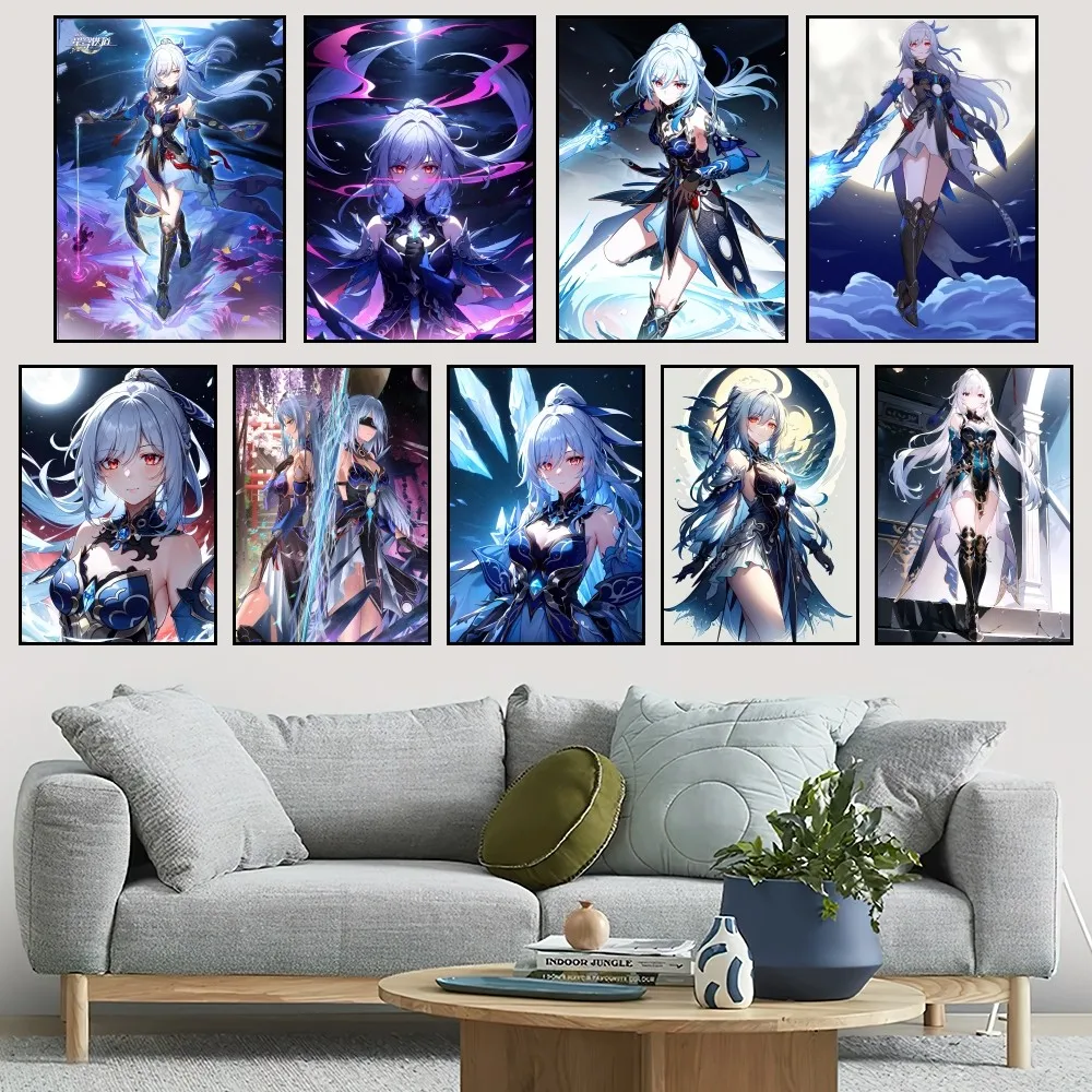 Плакат из игры Honkai Star Rail Jingliu маленький бар кофейный дом Декор эстетическое