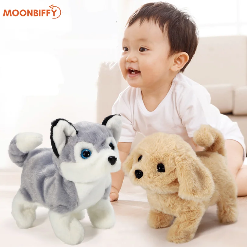 18CM Intelligent electric plush toy simulation display mold Teddy Corgi dog rabbit tail swing toy robot children's fun robot Toy