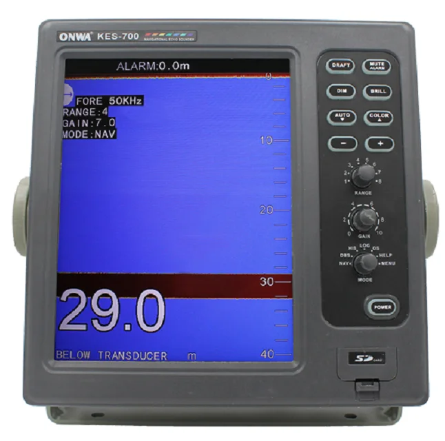 

KES-700 10.4 inch Navigational Echo Sounder / fish finder /depth sounder with Memory Storage and Recall of Depth data