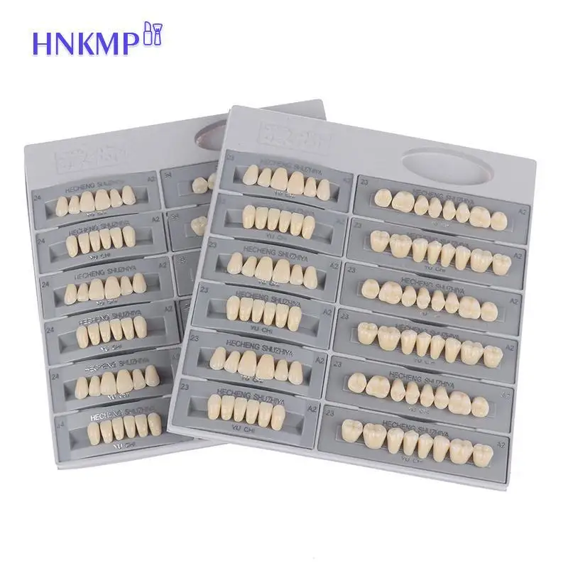 

84pcs/box Posterior Anterior Resin Teeth Model Fake Teeth A2 Color Teeth Guide Resin Denture Teeth Dental Plate