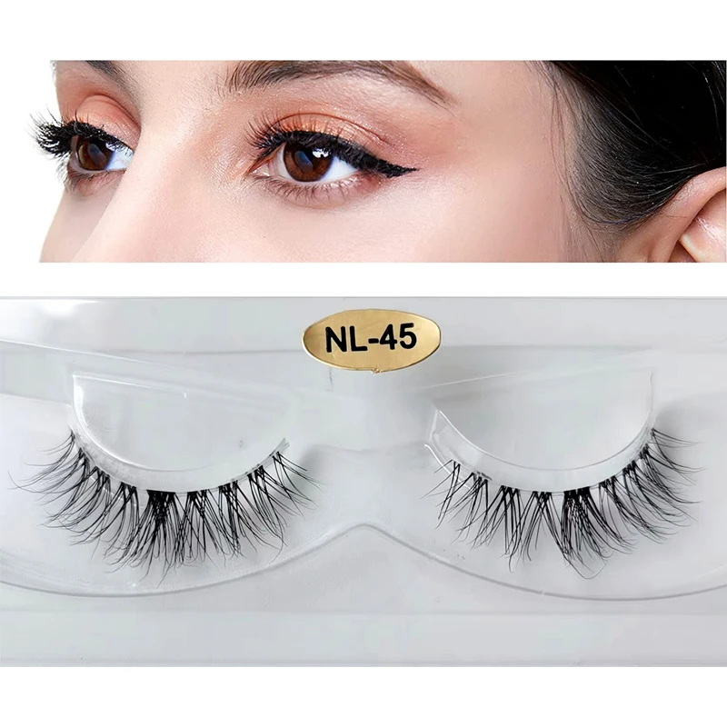 

NEW 1Pair Mink Eyelashes Clear Band EyeLashes Crisscross Transparent Band False Eyelashes Handmade Dramatic Lashes Upper