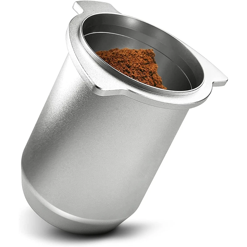 

Dosing Cup 54mm, Coffee Powder Picker Aluminum Metal Coffee Accessories Binaural Hand Free for Use with 54mm