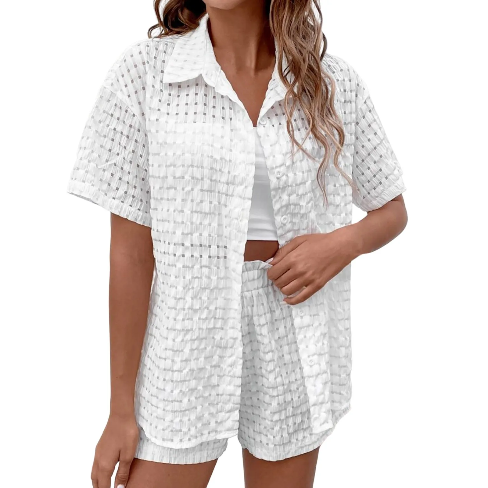 

Женский комплект из хлопка и льна, повседневный спортивный костюм, Короткие защитные брюки на пуговицах, женский купальный костюм