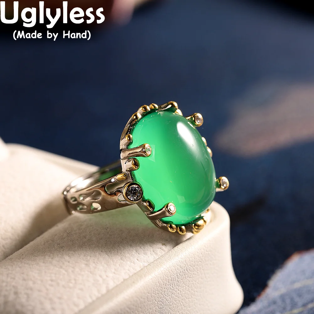 

Крутые серебряные кольца Uglyless с асимметричной оправой для женщин, большой размер, искусственная кожа, итальянская расцветка, защита от выцв...