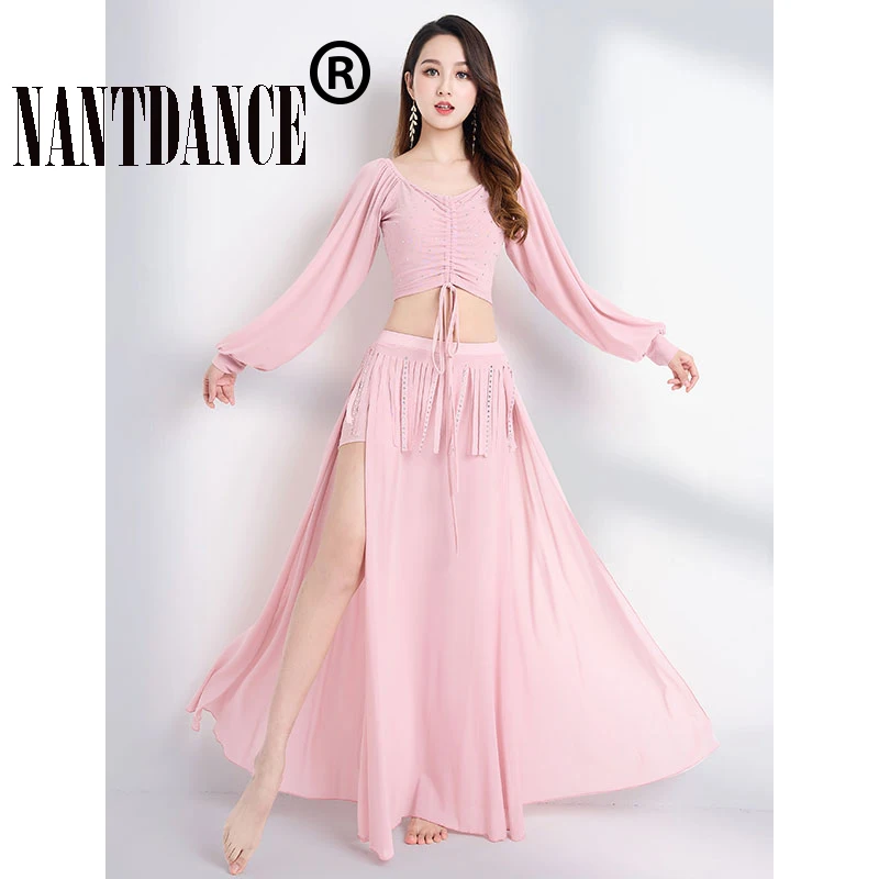 Комплект брюк для танца живота тренировочная одежда модный костюм восточного