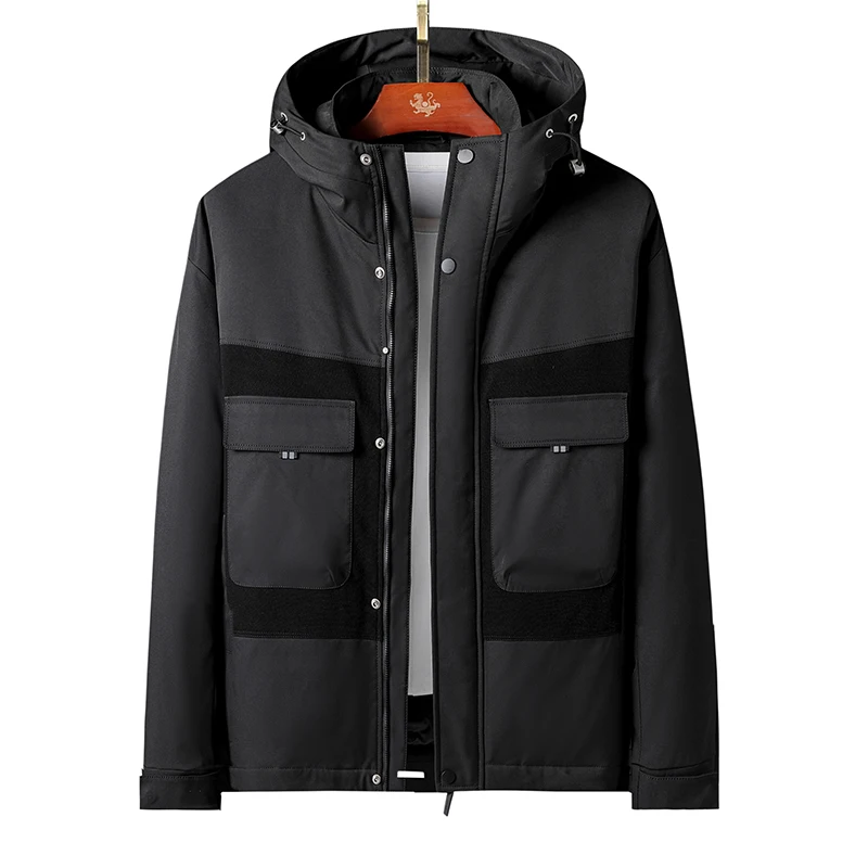 New winter white duck down jacket men and women thickening warm couple outdoor tooling parka jacket men