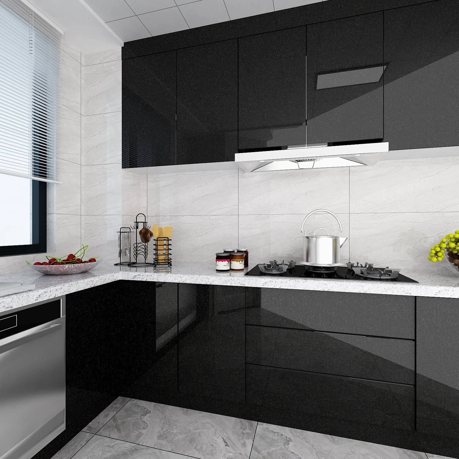 Утолщенные перламутровые обои мебель фотообои шкафы однотонные