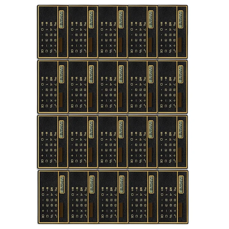 

20Pieces Mini Calculator 8 Digits Accounting Pocket Calculator Portable Small Solar Powered Calculator For Office School