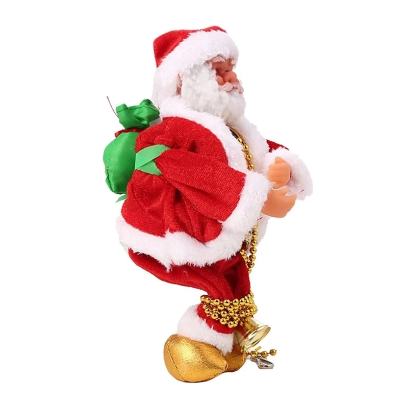 

Festive Animated Climbing SantaClaus on Beaded Chain Christmas Pendant Figurine