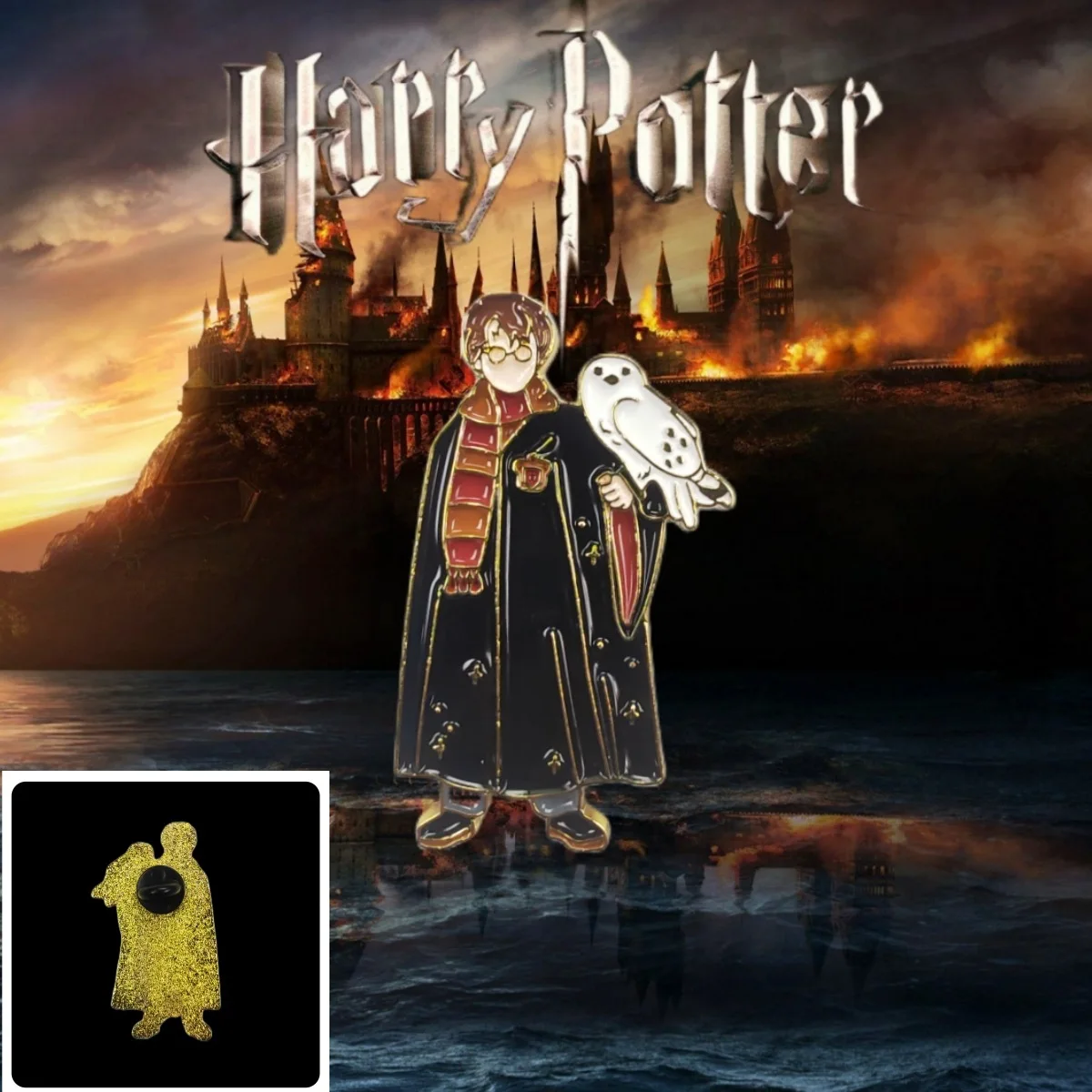 

Harries Potters Anime Cartoon Alloy Metal Badge Memorabilia Four House Badges Hogwarts Gryffindor Brooch Magic Enamel Pin