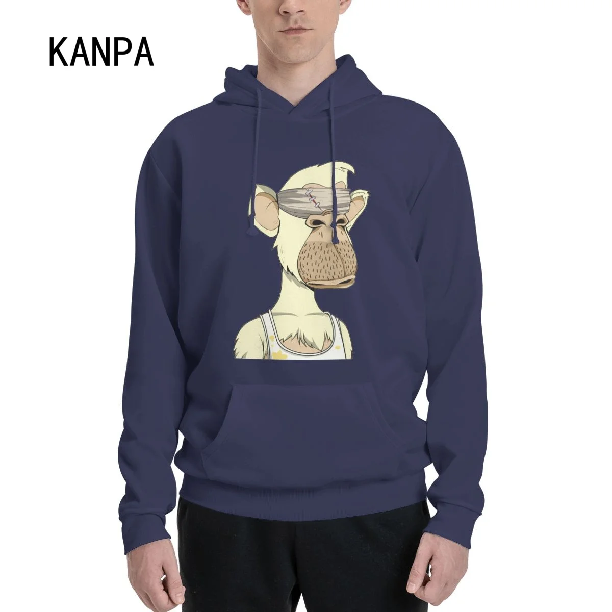 

KANPA 2021 New Fashion Men's Hoodies Personality Pattern Print Hoody Men Workout Top Sweatshirts