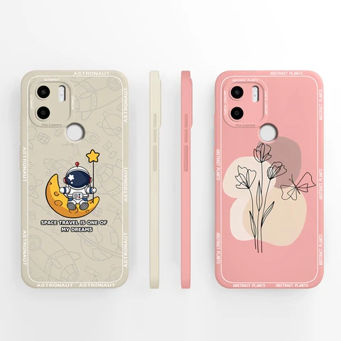 Чехол для телефона Xiaomi Redmi A2 Plus, мягкая Жидкая силиконовая задняя крышка Moon Rose с полной защитой от шока для Redmi A 2 A2 + чехол