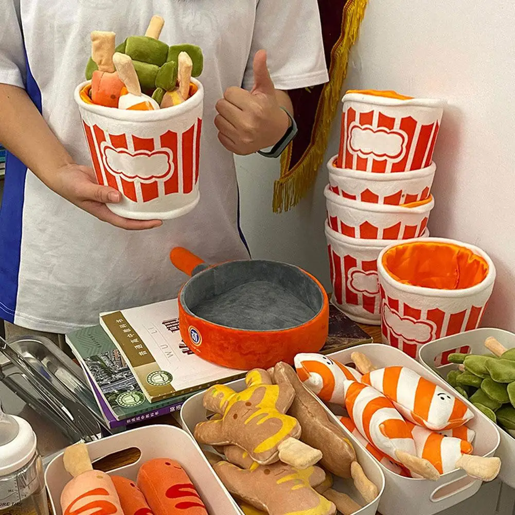 Миска куклы Oden и друзья Eat Spicy Hot Pot Set Креативный игровой домик Плюшевая игрушка