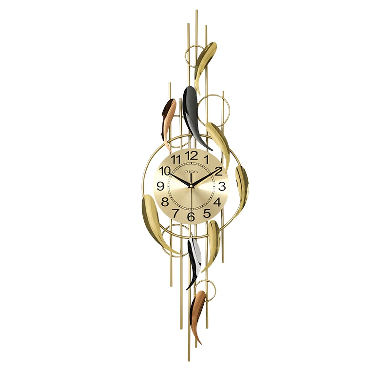 

Design Luxury Wall Clock Modern Classic Digital Large Metal European Decoration Living Room Watch Silent Horloge Murale Gift