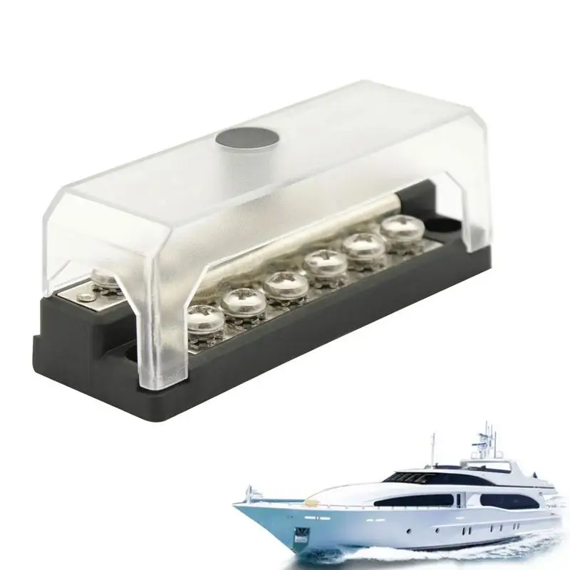 

Bus Bar Terminal Block Bus Bar Heavy Duty Power Distribution Block Anti-rust Bus Bar Block For Auto Marine Car Trailer RV Boat