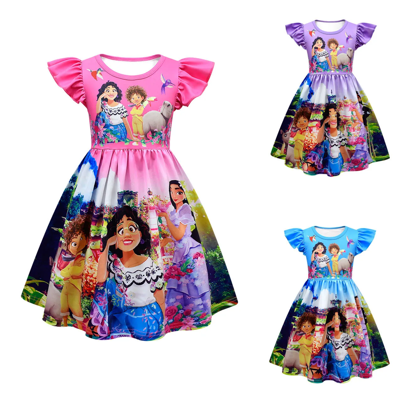 

En canto Mirabel Louisa Pepa Cosplay Dress for Baby Girls Halloween Fancy Skirt