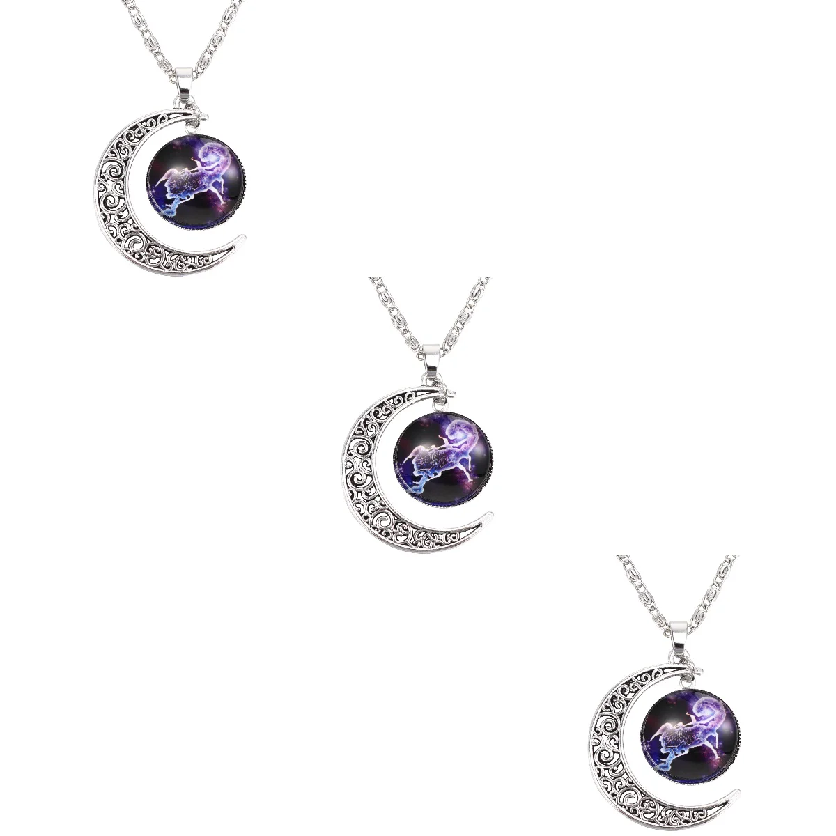 

3pcs Twelve Constellations Necklace Neck Accessories Fashionable Gift Necklace