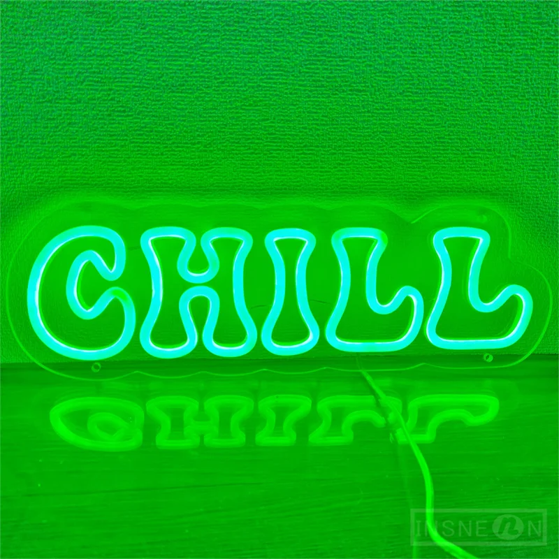 

Chill Neon Led Light Signs Flex for Bar Birthday Party Decor Studio Wall Decoration Cafe Shop Gaming Room Neon Signs Lamp Custom