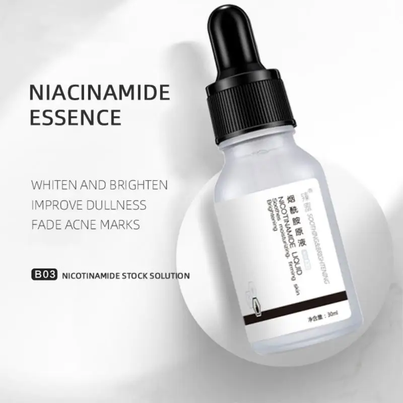 

Face Serum Niacinamide Desalting Melanin Hydrating Brightening Essence Firming Skin Shrinking Pores Small White Bottle Cosmetics