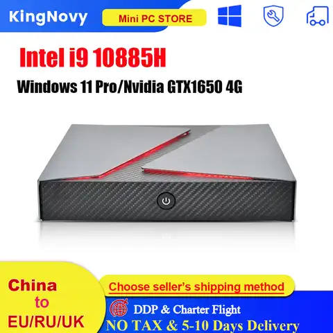 Игровой мини-ПК Intel i9 10885H i7 10870H Windows 11/10 GTX 1650 DDR4 NVMe SSD настольный компьютер NUC 4K HD DP WiFi
