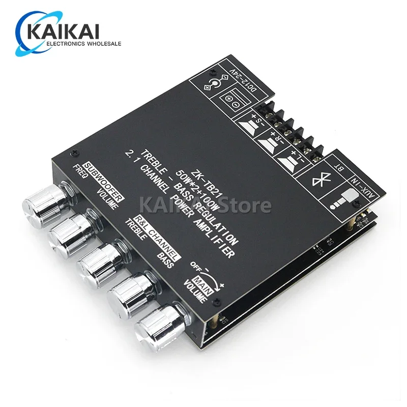 ZK-TB21 TPA3116D2 Bluetooth 5 0 Плата усилителя сабвуфера 50WX2 + 100 Вт 2 1-канальная плата
