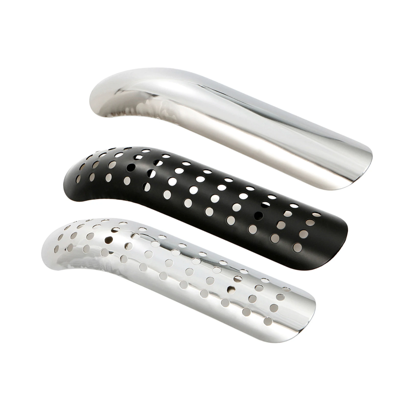 

1 Set Motorcycle Muffler Pipe Anti-Hot Decor Guard Protector Custom Chopper Universal Exhaust Pipe Curved Heat Shield