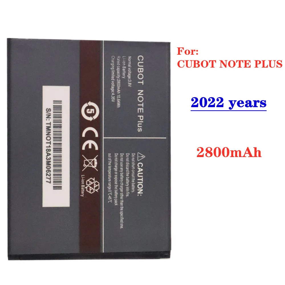 

2022 новый оригинальный аккумулятор CUBOT 2800 мАч для CUBOT NOTE PLUS мобильный телефон резервная батарея