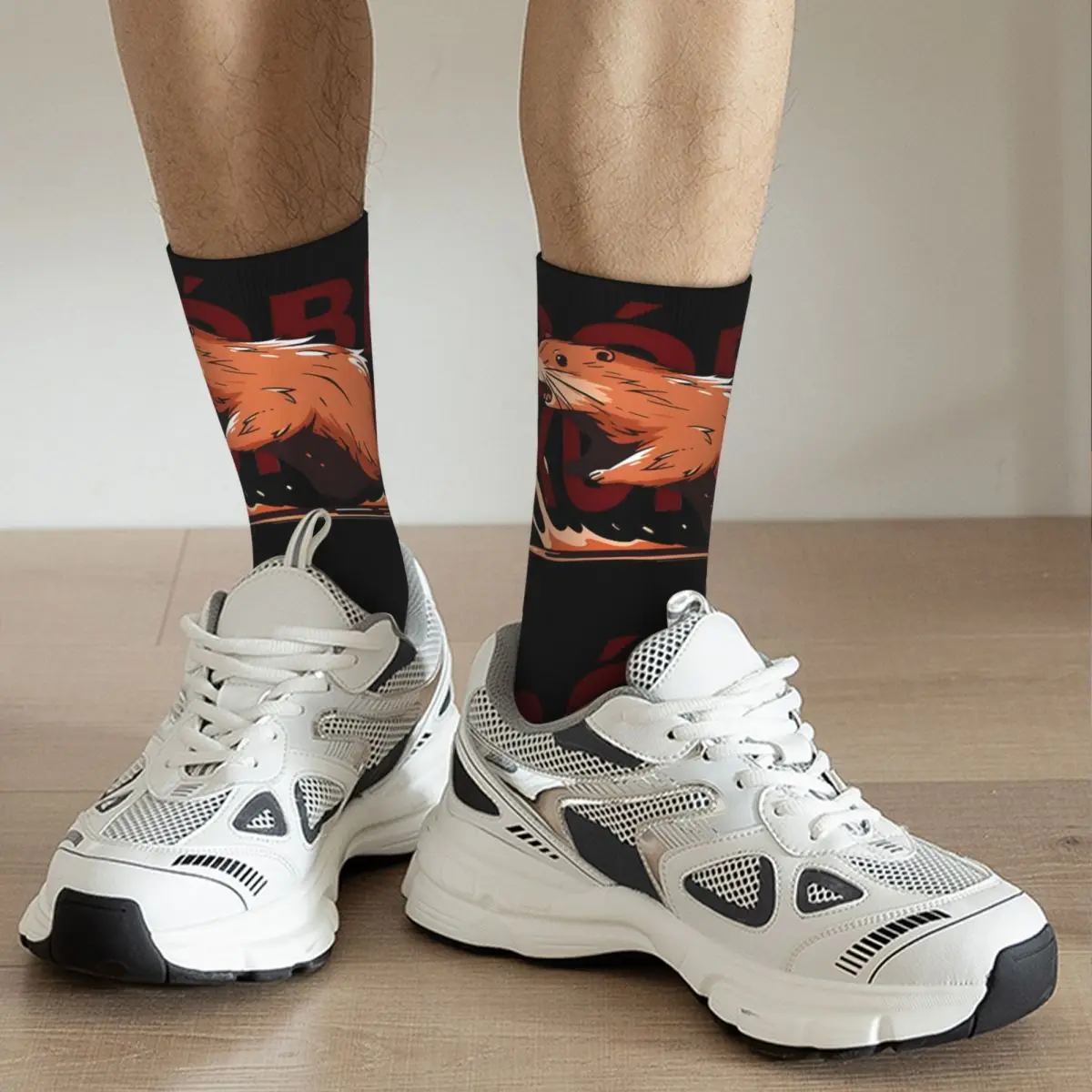 Носки мужские компрессионные Бесшовные Короткие штаны с принтом в стиле