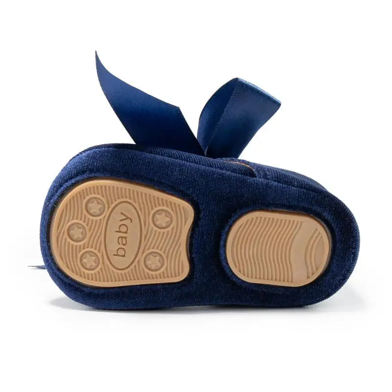 Обувь принцессы для маленьких девочек мягкая хлопковая обувь на плоской подошве