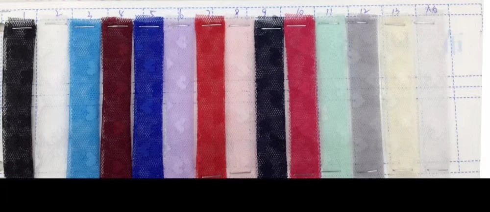 Тюлевая ткань с вышивкой в виде сердца кружевной сетчатый материал для женского