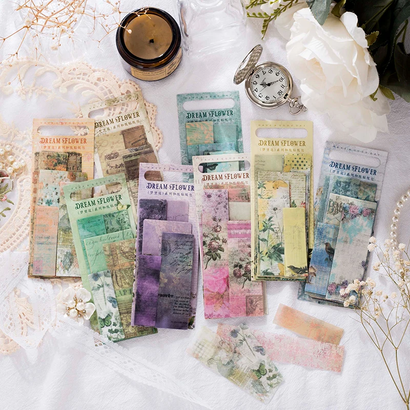 

24pack Cute Labels Stickers Plants & Flowers Scrapbooking Stationery Collage Material Paper Diary Handbook Crafts Adhesive Label